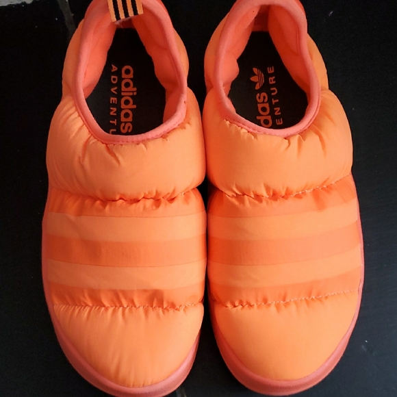 Adidas Unisex Puffylette Beam Orange Slip-On Outdoor Cabincore Shoes Sz 8 - Picture 4 of 16